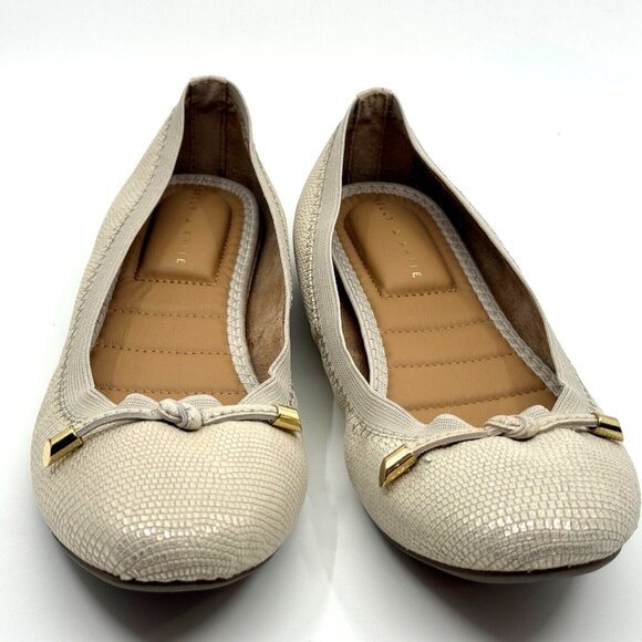 KELLY & KATIE Perri Slip-On Ballet Flat Shoe, Women's 9M, Beige Sparkle - Picture 3 of 15